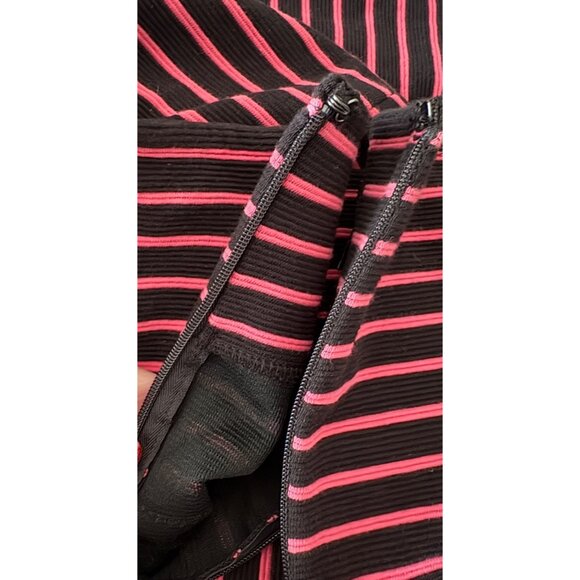 TALBOTS Pink Black Dress A Line Fit and Flare Size 12 Knee Length Midi Dress - Picture 5 of 6